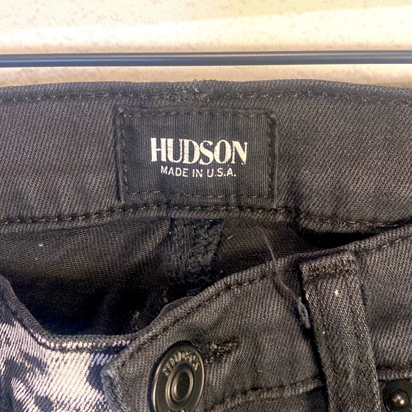 Hudson Women’s Nico Super Skinny Black Acid Wash Jeans Sz-25 - Picture 7 of 12